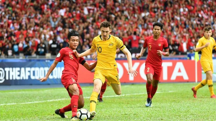 Thua ngược U16 Australia, U16 Indonesia tan mộng World Cup