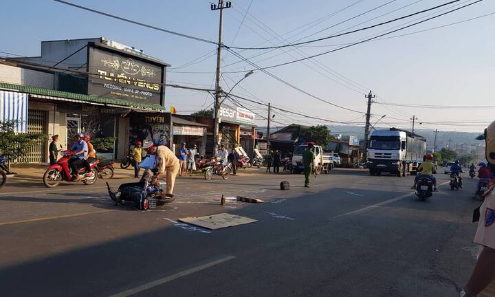 Truy xuất camera tìm ô tô cán chết trung úy trên đường Hồ Chí Minh