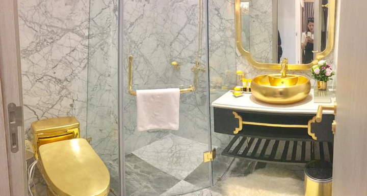 Choáng với căn hộ siêu sang, dát vàng cả nhà vệ sinh ở Hà Nội
