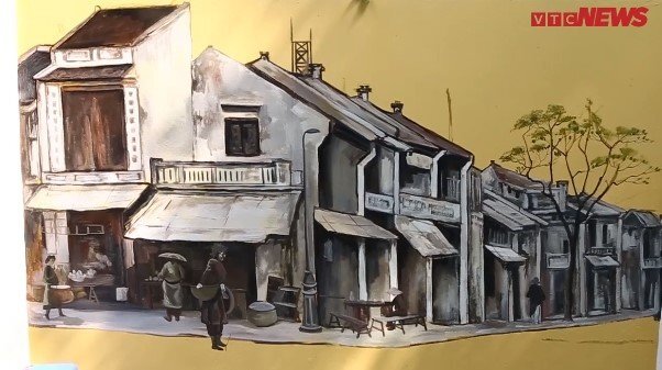 Clip: Chiêm ngưỡng tường bích họa hoành tráng trên phố Phan Đình Phùng, Hà Nội