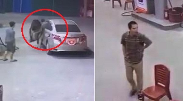 Clip: Tài xế ô tô quỵt tiền đổ xăng lúc rạng sáng ở Hà Nội