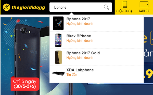 Đằng sau nỗi đau Bphone mất hút trên kệ hàng của Thế giới Di động