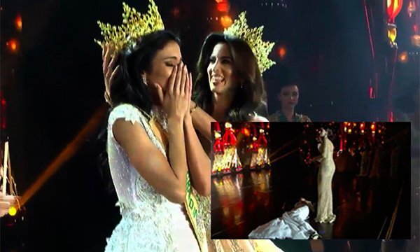 Người đẹp Paraguay ngất xỉu ngay khi vừa được xướng tên Hoa hậu Hoà bình Quốc tế