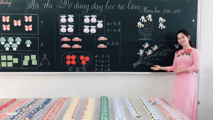 Cô giáo làm đồ dùng dạy học đẹp như tranh khiến học sinh mê mẩn