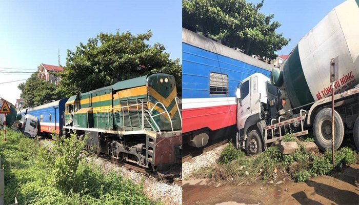 Xe bồn đâm tàu hỏa, lái tàu nhập viện ở Bắc Giang