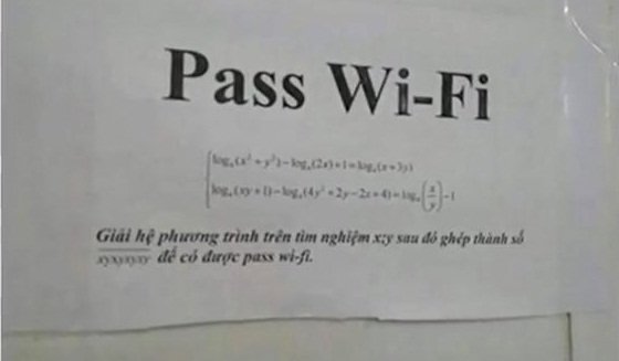 Thầy hiệu trưởng bắt học sinh giải toán đổi lấy mật khẩu Wi-Fi