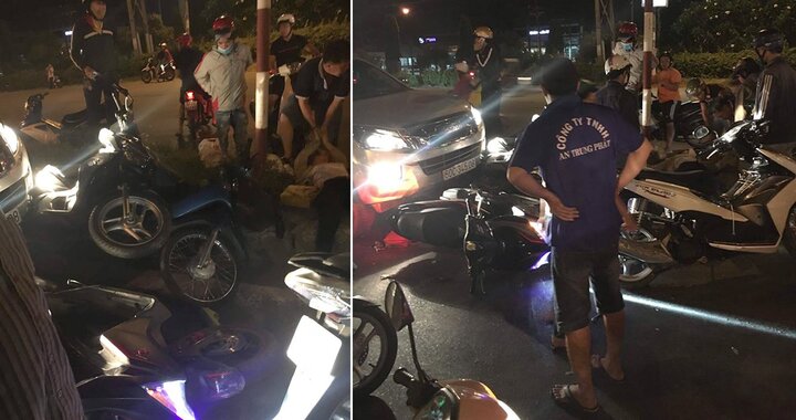 Xe ‘điên’ tông hàng loạt ô tô, xe máy đang dừng đèn đỏ ở Đồng Nai