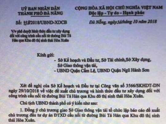 Giả văn bản Chủ tịch Đà Nẵng hòng tạo cơn sốt đất: Thông tin mới nhất