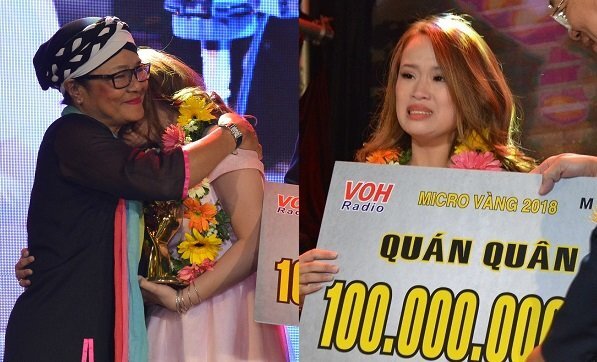 Cô gái Đà Nẵng bật khóc nức nở khi đăng quang quán quân 'Micro vàng - Tôn vinh giọng nói'