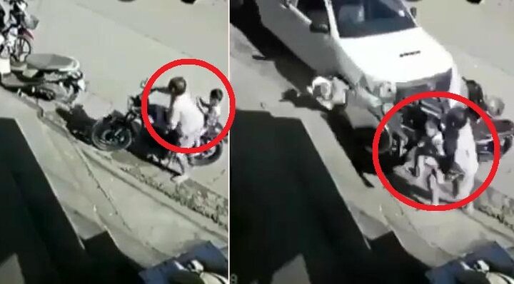 Clip: Bố phản xạ nhanh như cắt, cứu con trước mũi ô tô ngoạn mục