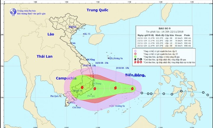 Bão số 9 càng vào gần bờ càng nguy hiểm, diễn biến cực kì phức tạp