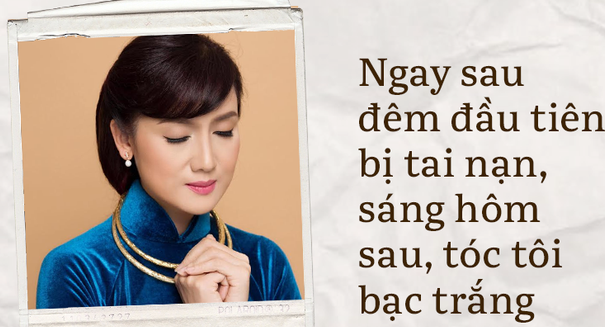 Diễn viên Hiền Mai bị gãy đốt sống cổ, kính găm đầy mặt, tóc bạc trắng sau 1 đêm