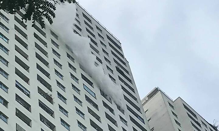 Cháy lớn ở chung cư Linh Đàm, Hà Nội