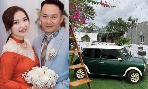 Rapper Tiến Đạt mang xe cổ đến lễ cưới với vợ 9X ở Bình Thuận