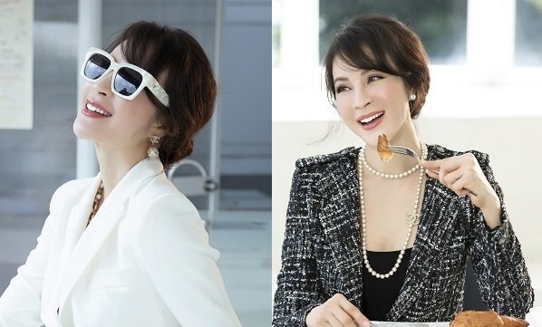 MC Thanh Mai diện vest xẻ sâu, khoe nhan sắc gợi cảm ở tuổi 45