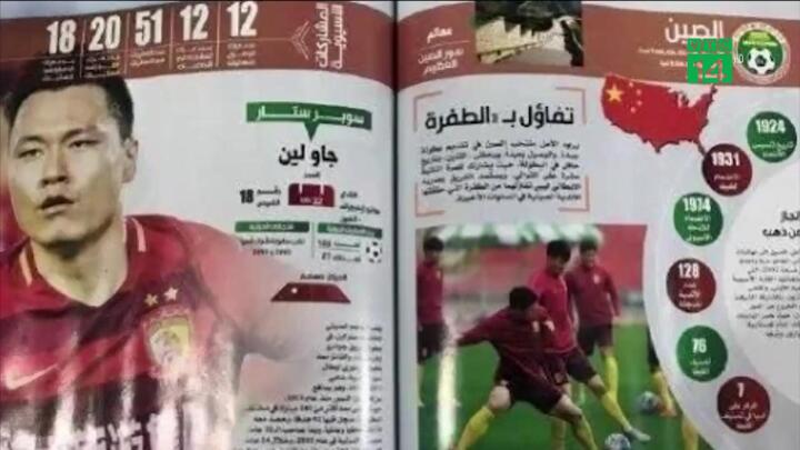Ấn phẩm Asian Cup in nhầm bản đồ Mỹ khi giới thiệu đội tuyển Trung Quốc