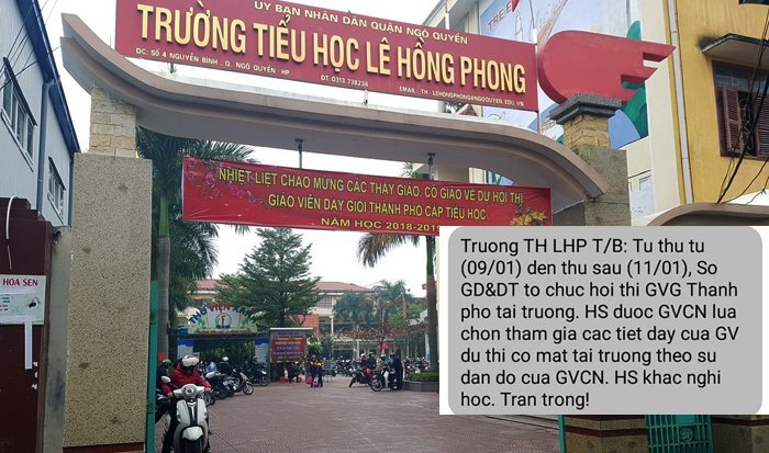 Giáo viên thi dạy giỏi, cấm học sinh kém đến lớp: Giám đốc Sở GD&ĐT Hải Phòng nói gì?