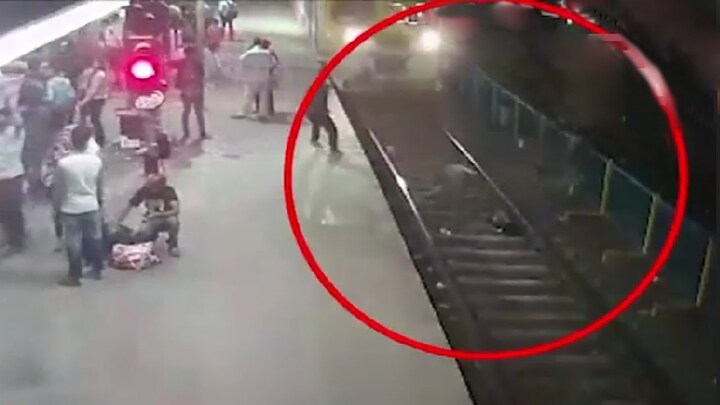 Clip: Mải đuổi bắt cướp, người đàn ông bị tàu cán thảm khốc