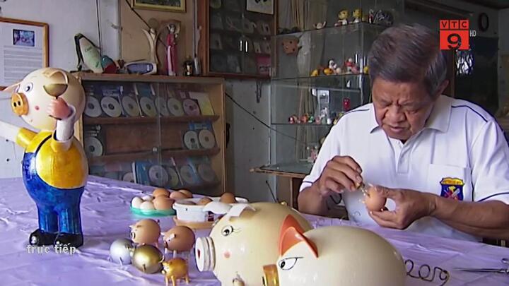 Mê mẩn ngắm bộ linh vật heo chế tác từ vỏ trứng bỏ đi đẹp mê ly