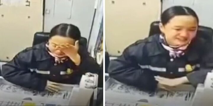 Ức chế phát khóc, nữ nhân viên thu phí vẫn gắng cười tươi với tài xế