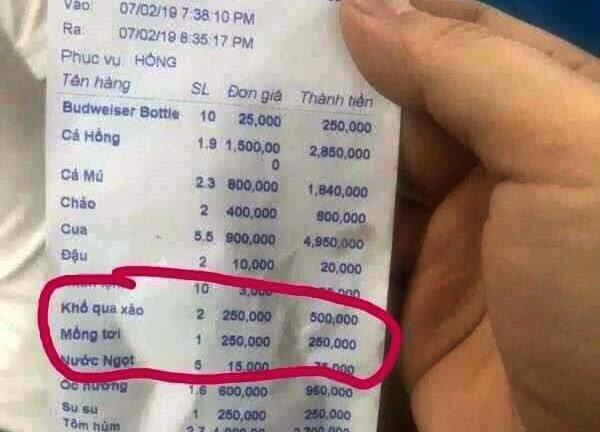 Nhà hàng 'chặt chém' khách ở Nha Trang bị xử phạt 750 nghìn đồng