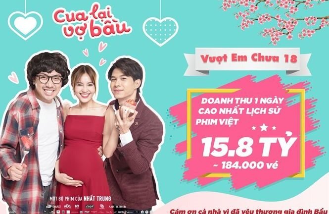 'Cua lại vợ bầu' cán mốc trăm tỷ nhanh nhất lịch sử phim Việt