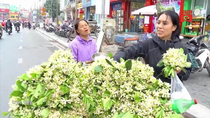 Tiết lộ thu nhập 'khủng' của gánh hàng rong bán hoa bưởi