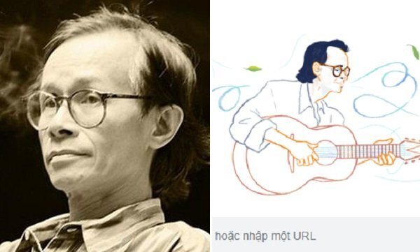 Cố nhạc sĩ Trịnh Công Sơn là người Việt Nam đầu tiên được Google Doodles vinh danh