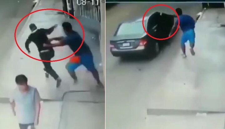 Clip: Cướp giật điện thoại, nhảy lên ô tô tẩu thoát như phim