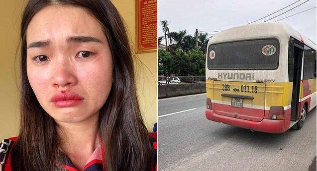 Chụp ảnh xe 'dù' giả xe buýt, nữ hành khách bị đánh chảy máu mũi