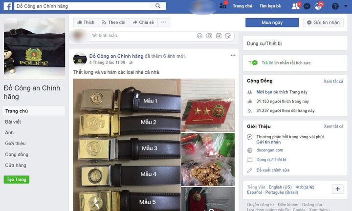 Video: Quân phục, phụ kiện ngành công an bán trái phép tràn lan trên mạng
