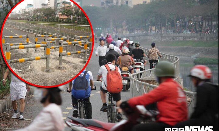 Ba lớp rào chắn xe máy vào đường đi bộ và nền văn hoá giao thông hoang dại ở Việt Nam