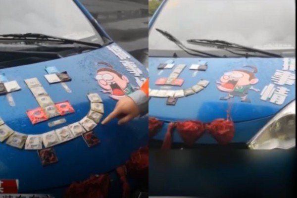 Bị phạt tiền vì trang trí xe ô tô bằng đồ lót phụ nữ và bao cao su
