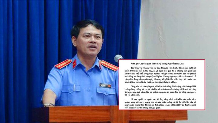 Vợ ông Nguyễn Hữu Linh thừa nhận không chịu nổi sức ép dư luận, gửi đơn tố cáo bị làm nhục