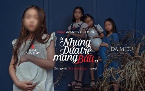 Bộ ảnh 'Những đứa trẻ mang bầu': Có nên để các bé lộ mặt?