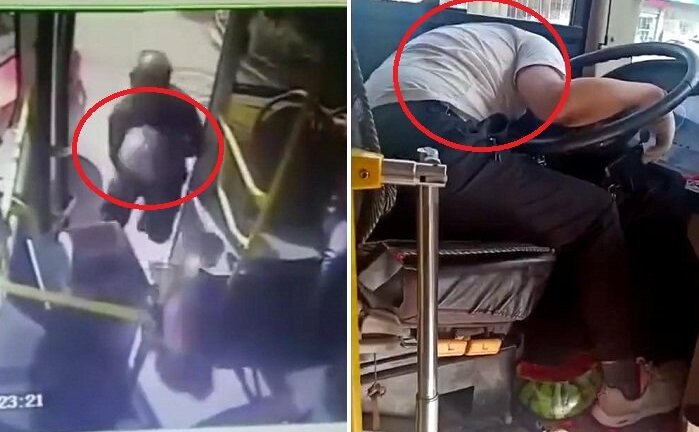 Clip: Bị lỡ chuyến, người đàn ông gọi taxi đuổi theo trả thù tài xế xe buýt