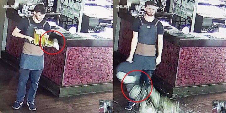 Clip: Tai nạn bi hài của chàng bartender khiến dân mạng cười chảy nước mắt