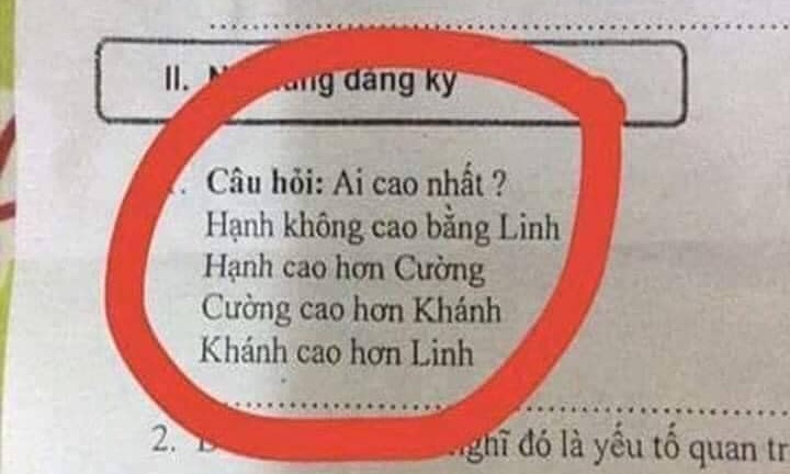 Bài toán tính chiều cao 'hại não' khiến dân mạng tranh cãi kịch liệt