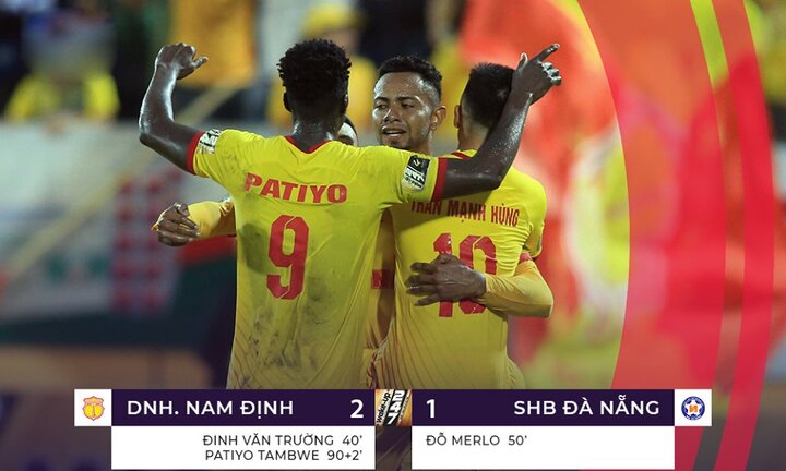 Ngoại binh SHB Đà Nẵng hóa tội đồ phút bù giờ, giúp Nam Định giành chiến thắng