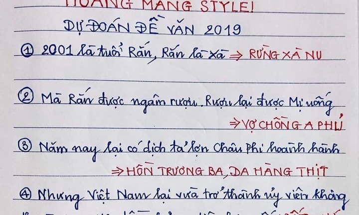 Ảnh: Cười ngất với kiểu đoán đề thi Ngữ văn trước kỳ thi THPT Quốc gia 2019