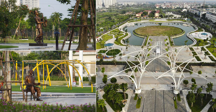Ngắm hồ công viên hình chiếc đàn rộng 6 hecta sắp hoạt động ở Hà Nội