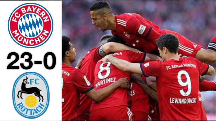 Bayern Munich hủy diệt đối thủ với tỷ số không tưởng 23-0