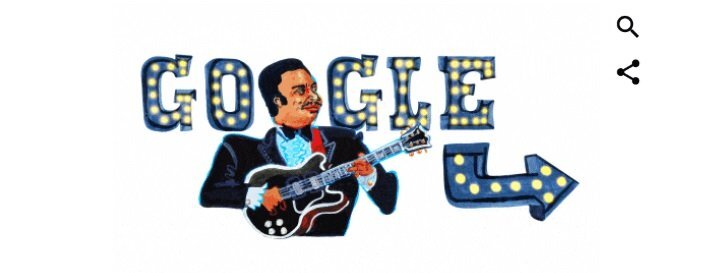 B.B. King - ông hoàng nhạc blues được Google Doodle vinh danh