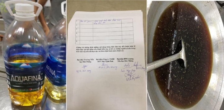 Sau sự cố bữa ăn 'lèo tèo', Tiểu học Đức Thắng lại bị tố dùng dầu ăn không rõ nguồn gốc: Hiệu trưởng nói gì?