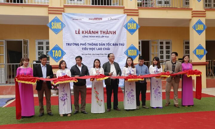 Khánh thành công trình nhà lớp học ở Mù Cang Chải do VTC News, Quỹ Thiện tâm tài trợ