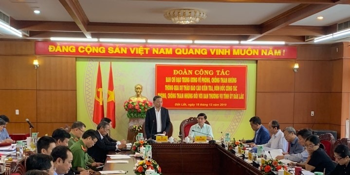 Bộ trưởng Tô Lâm yêu cầu Đắk Lắk xử lý tham nhũng hiệu quả hơn