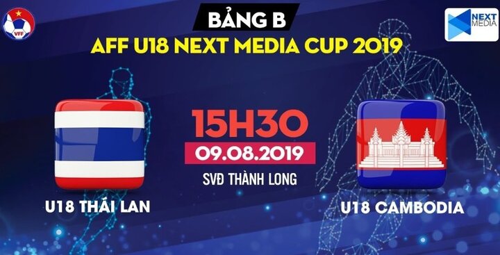 Trực tiếp U18 Thái Lan vs U18 Campuchia