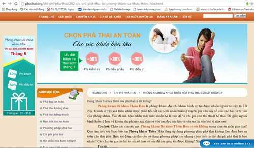 Câu kéo khách phá thai, phòng khám đa khoa Thiên Hòa có thể bị xử lý hình sự