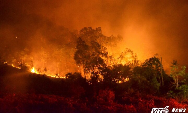 Cháy rừng ở Sóc Sơn Hà Nội: Hơn 2.000 người trắng đêm dập lửa