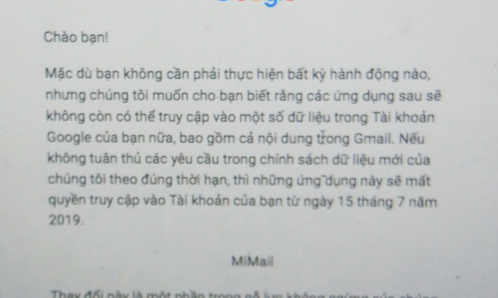 Người dùng Xiaomi ở Việt Nam bị Google chặn ứng dụng Gmail?